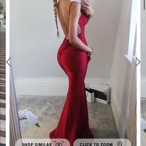 Red Formal Bodycon Maxi Dress